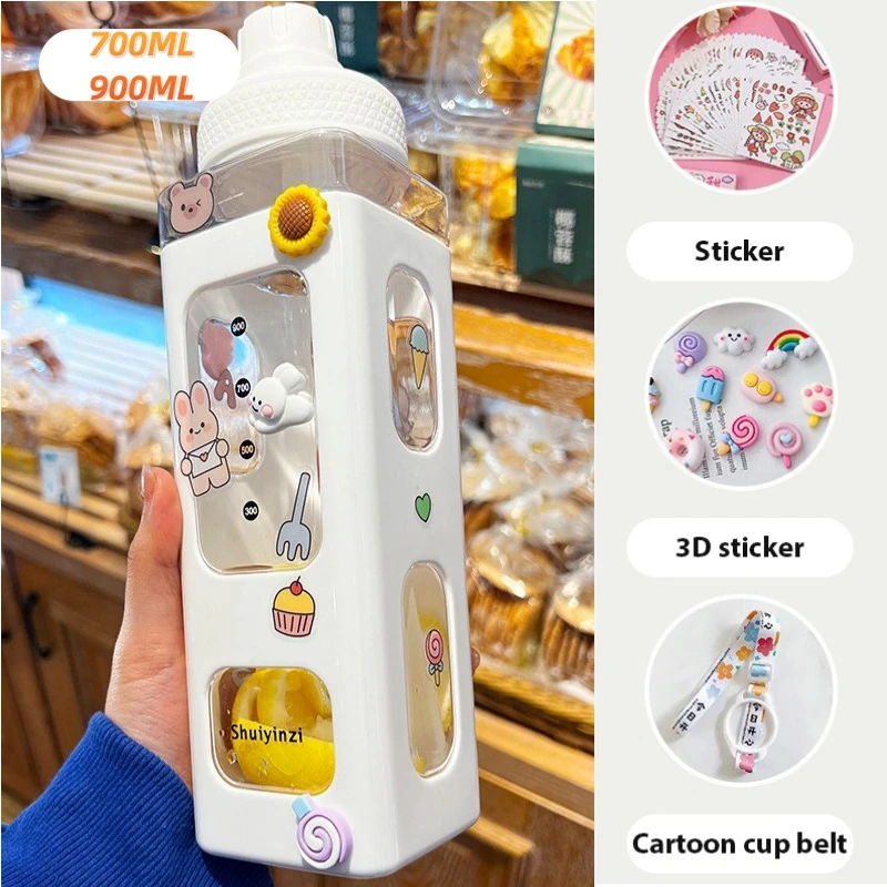 700/900Ml Water Bottle for Girls with Lid Straw Sticker Plastic Juice Milk Portable Kawaii Tumbler Children Drinkware Gife Cute
700/900Ml Water Bottle for Girls with Lid Straw Sticker Plastic Juice Milk Portable Kawaii Tumbler Children Drinkware Gife Cute