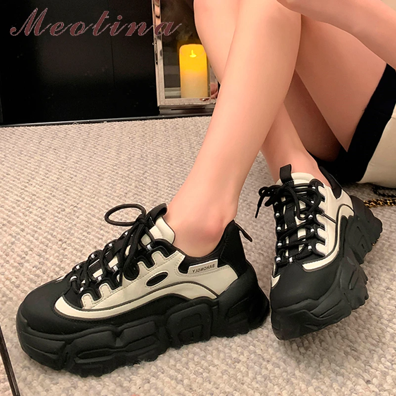 Meotina Women Genuine Leather Round Toe Platform Flats Lace-up Ladies Mixed Colors Sneakers Fashion Casual Spring Autumn Shoes
Meotina Women Genuine Leather Round Toe Platform Flats Lace-up Ladies Mixed Colors Sneakers Fashion Casual Spring Autumn Shoes