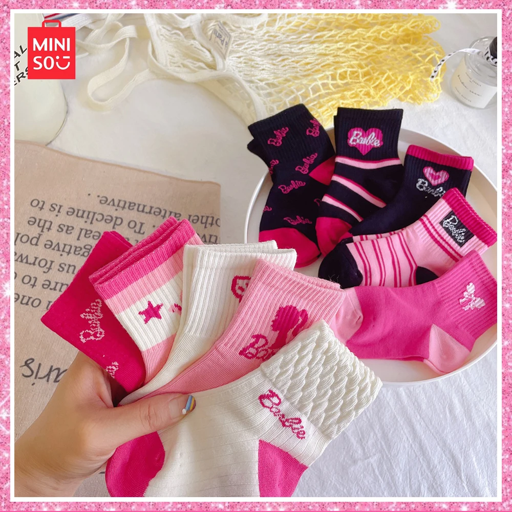 Miniso Барби десять стилей допамин осень зима носки для девочек розовые зеркальные полосы мягкие милые Дышащие Детские носки детский подарок
Miniso Барби десять стилей допамин осень зима носки для девочек розовые зеркальные полосы мягкие милые Дышащие Детские носки детский подарок