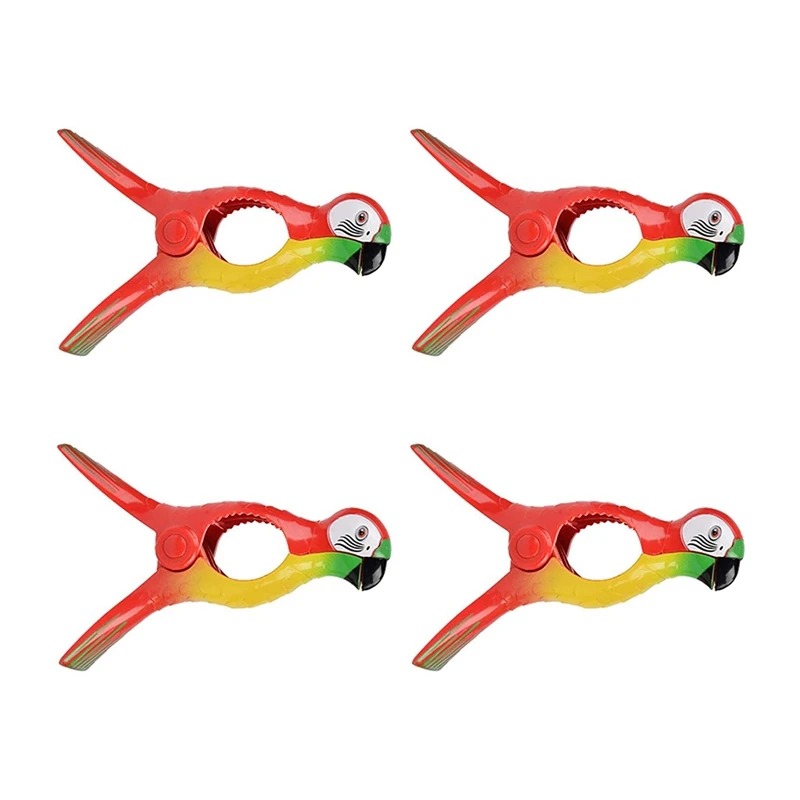 New 4Pcs Beach Towel Clips For Sun Loungers, Parrot Bird Towel Clips Large Windproof Clothes Hanging Peg Quilt Clamp Holder
New 4Pcs Beach Towel Clips For Sun Loungers, Parrot Bird Towel Clips Large Windproof Clothes Hanging Peg Quilt Clamp Holder