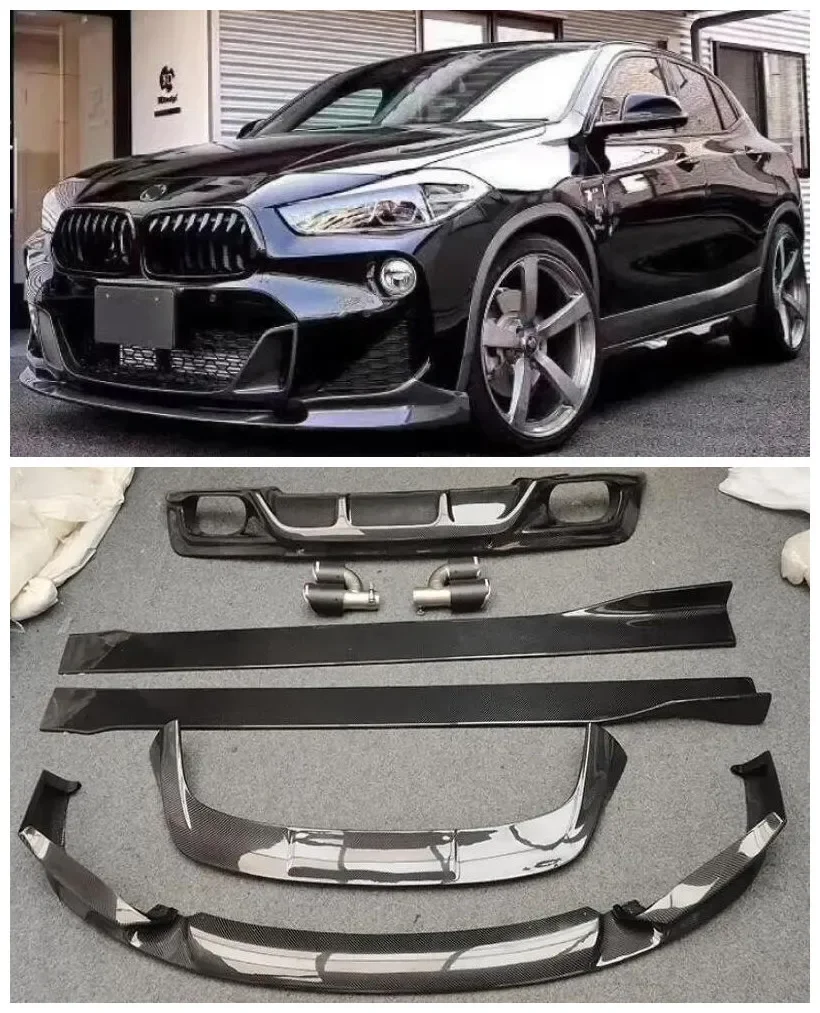 For BMW X2 F39 2019-2022 Real Carbon Fiber Front Bumper Lip Rear Diffuser Exhaust Side Skirts Splitters Trunk Cover Body Kit
For BMW X2 F39 2019-2022 Real Carbon Fiber Front Bumper Lip Rear Diffuser Exhaust Side Skirts Splitters Trunk Cover Body Kit