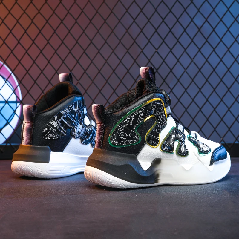 Rotating Buckle Kids Basketball Shoes Boys Sneakers Anti-slippery Shock Absorption Children's Training Athletic Shoes Outdoor
Rotating Buckle Kids Basketball Shoes Boys Sneakers Anti-slippery Shock Absorption Children's Training Athletic Shoes Outdoor