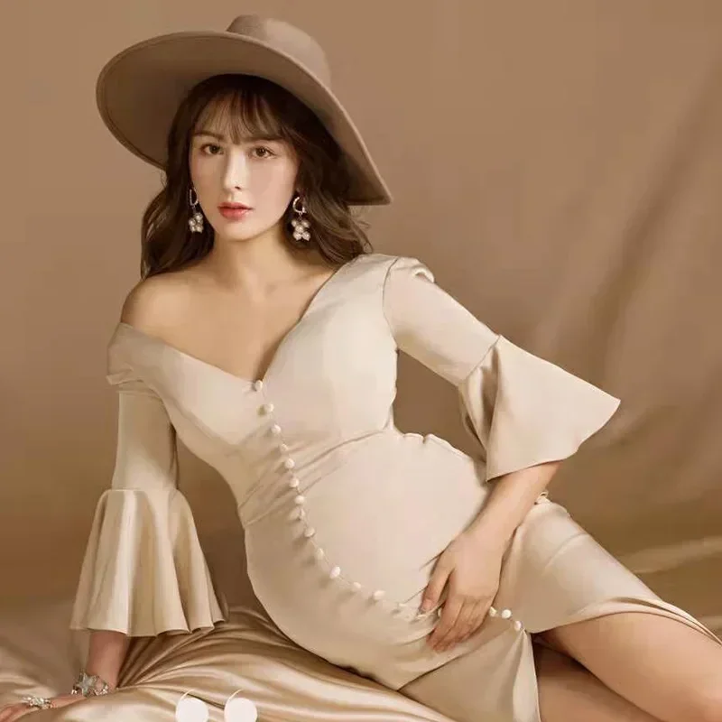 Elegence Mermaid Maternity Dresses For Photo Shoot Long Pregnancy Dress Photography Prop Fancy Pregnant Women Maxi Gown With Hat
Elegence Mermaid Maternity Dresses For Photo Shoot Long Pregnancy Dress Photography Prop Fancy Pregnant Women Maxi Gown With Hat