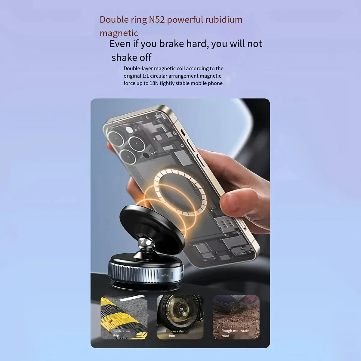 Car Phone Holder Magsafe Magnetic Vacuum Intelligent Car Mount 360° Rotation Magnetic Vacuum Adsorption Suction Cup Bracket Car Car Phone Holder Magsafe Magnetic Vacuum Intelligent Car Mount 360° Rotation Magnetic Vacuum Adsorption Suction Cup Bracket Car