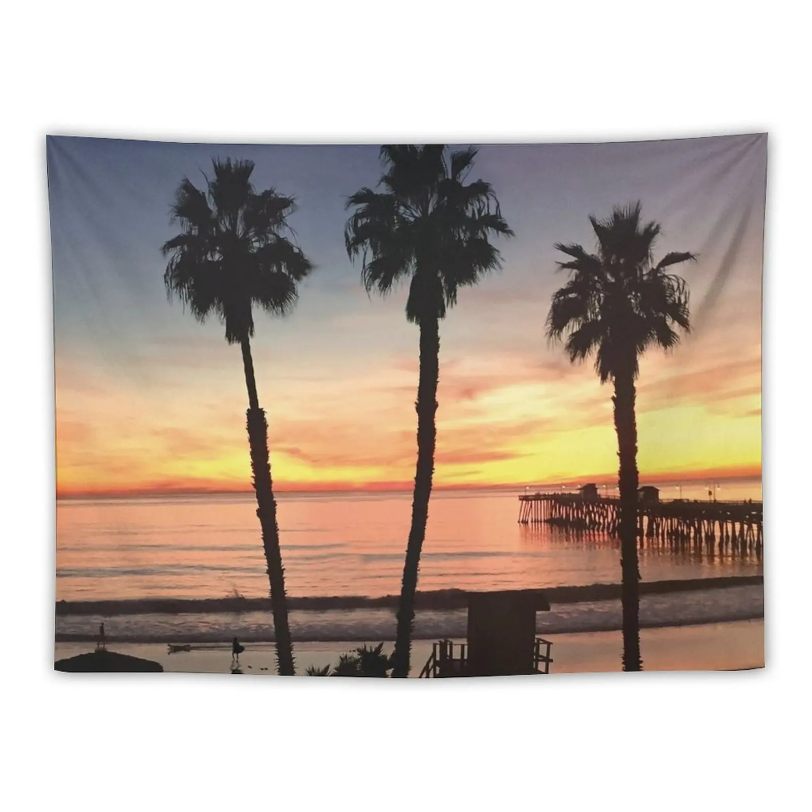 

California Beach Sunset Tapestry Wall Decor Outdoor Decor Decoration Wall Tapestry