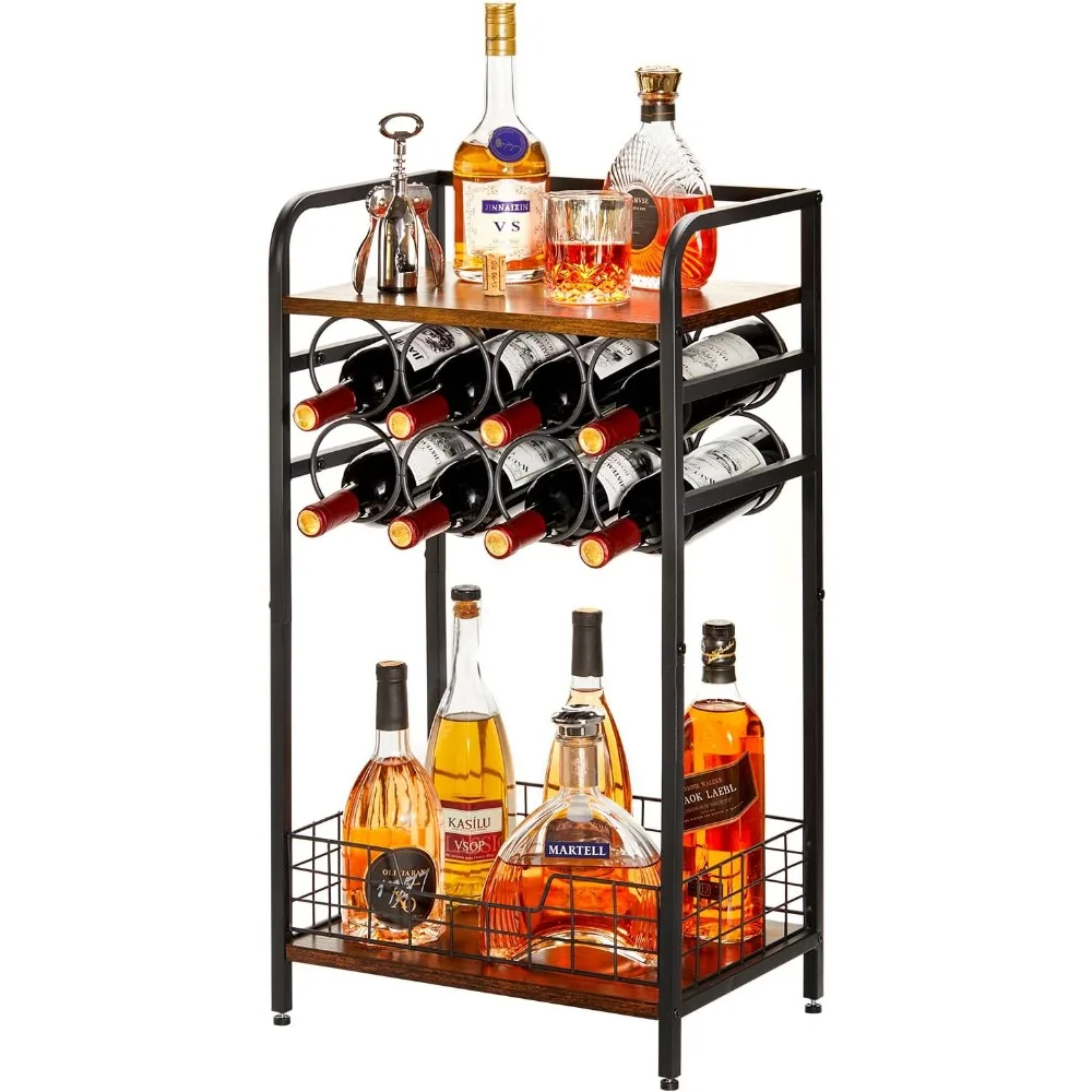 3-Tier Wine Bar Table: Small Liquor Bottle Holder with 8-Bottle Wine Rack Mini Wine Bar Cabinet Corner Whiskey Display Shelf Flo
3-Tier Wine Bar Table: Small Liquor Bottle Holder with 8-Bottle Wine Rack Mini Wine Bar Cabinet Corner Whiskey Display Shelf Flo