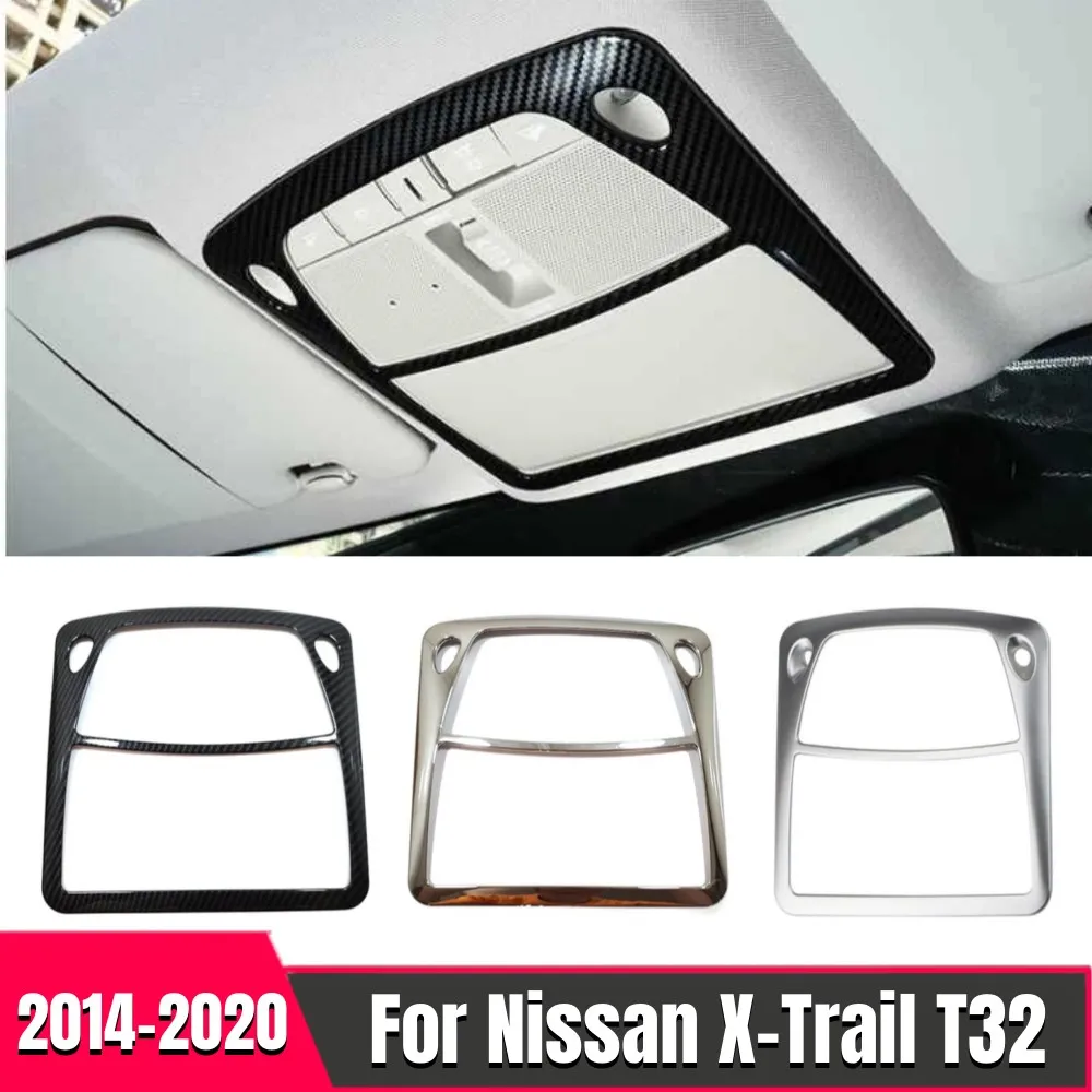 

ABS Front Rear Reading Lights Cover Trim For Nissan X-trail XTrail T32 Rogue 2014-2020 Interior Reading Light Decorative Frame