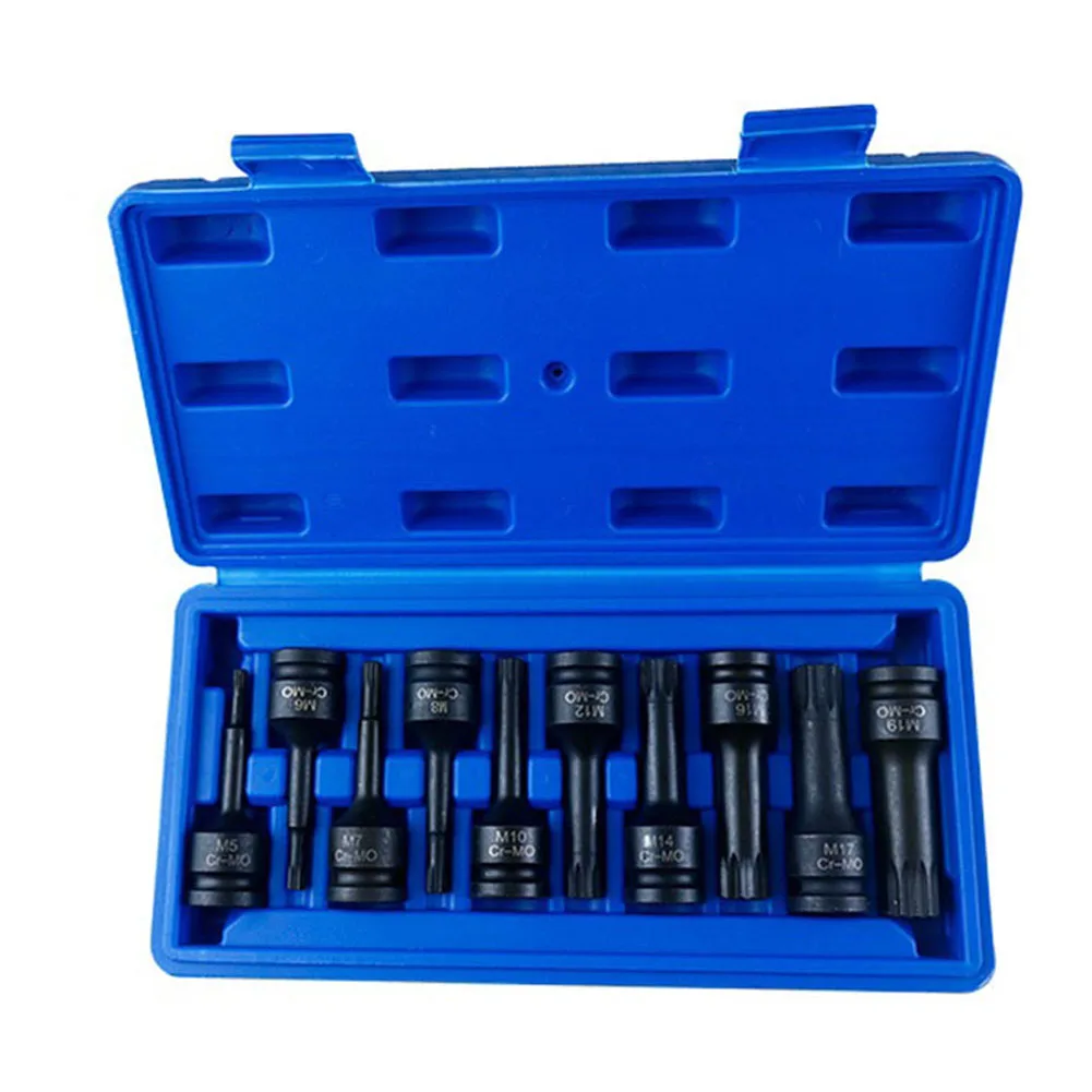 Brand New Workshop Equipment Socket Adapter Screwdriver Bit M5-M19 1/2Inch 10pcs/set 12 Point Black Color CR-MO
Brand New Workshop Equipment Socket Adapter Screwdriver Bit M5-M19 1/2Inch 10pcs/set 12 Point Black Color CR-MO
