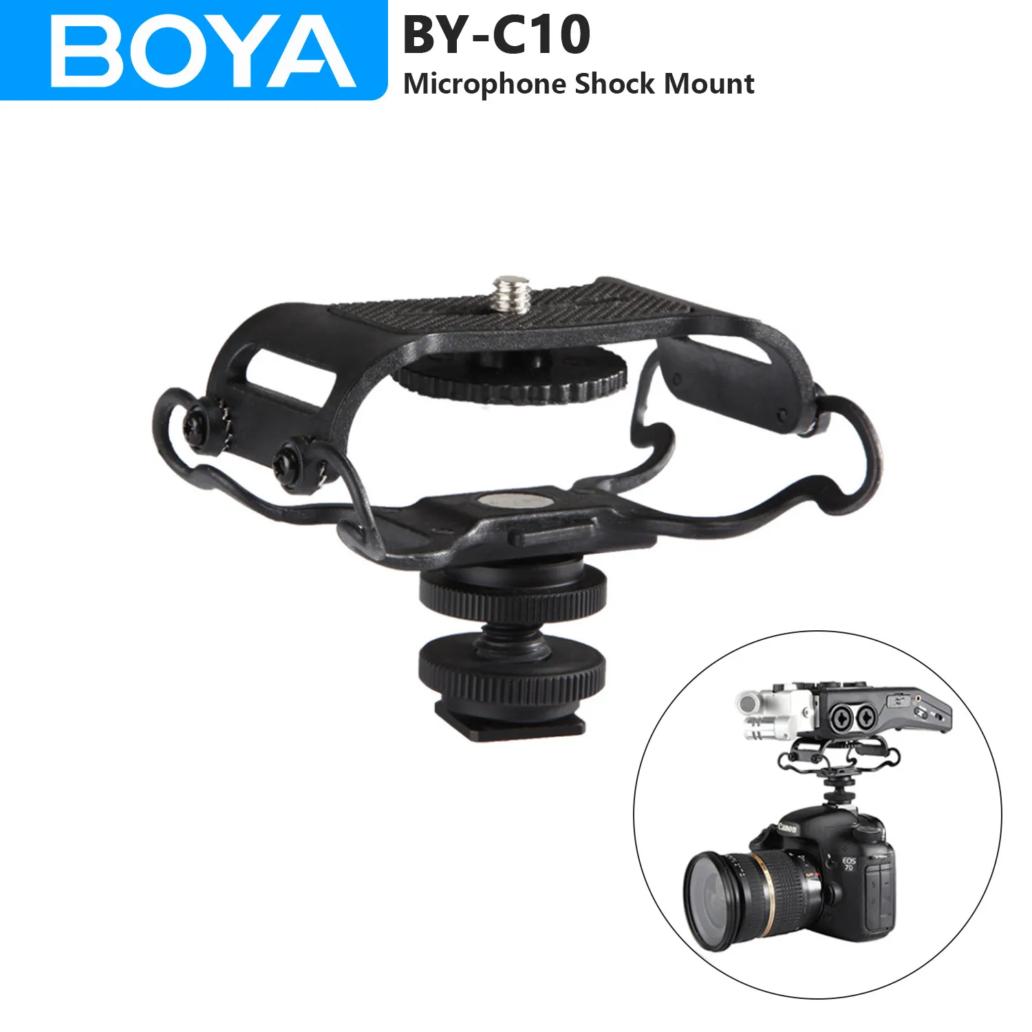 

BOYA BY-C10 Microphone Shock Mount for Zoom H4n/H5/H6 for Sony Tascam DR-40 DR-05 Recorders Microfone Shockmount Olympus Tascam