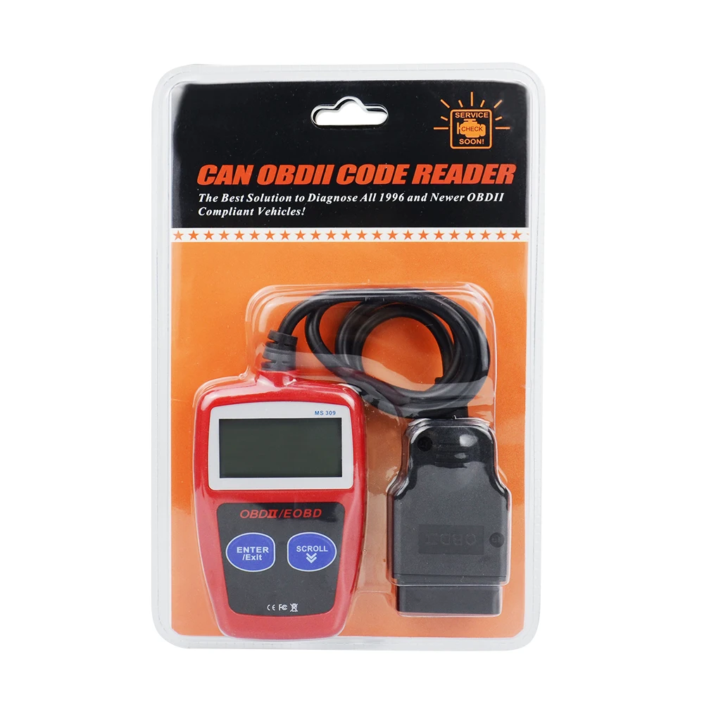 

MS309 CAN BUS OBD2 Car Code Reader EOBD OBD II Diagnostic Tool MS 309 Car Code Scanner With Multi-languages Ms 309 Tool