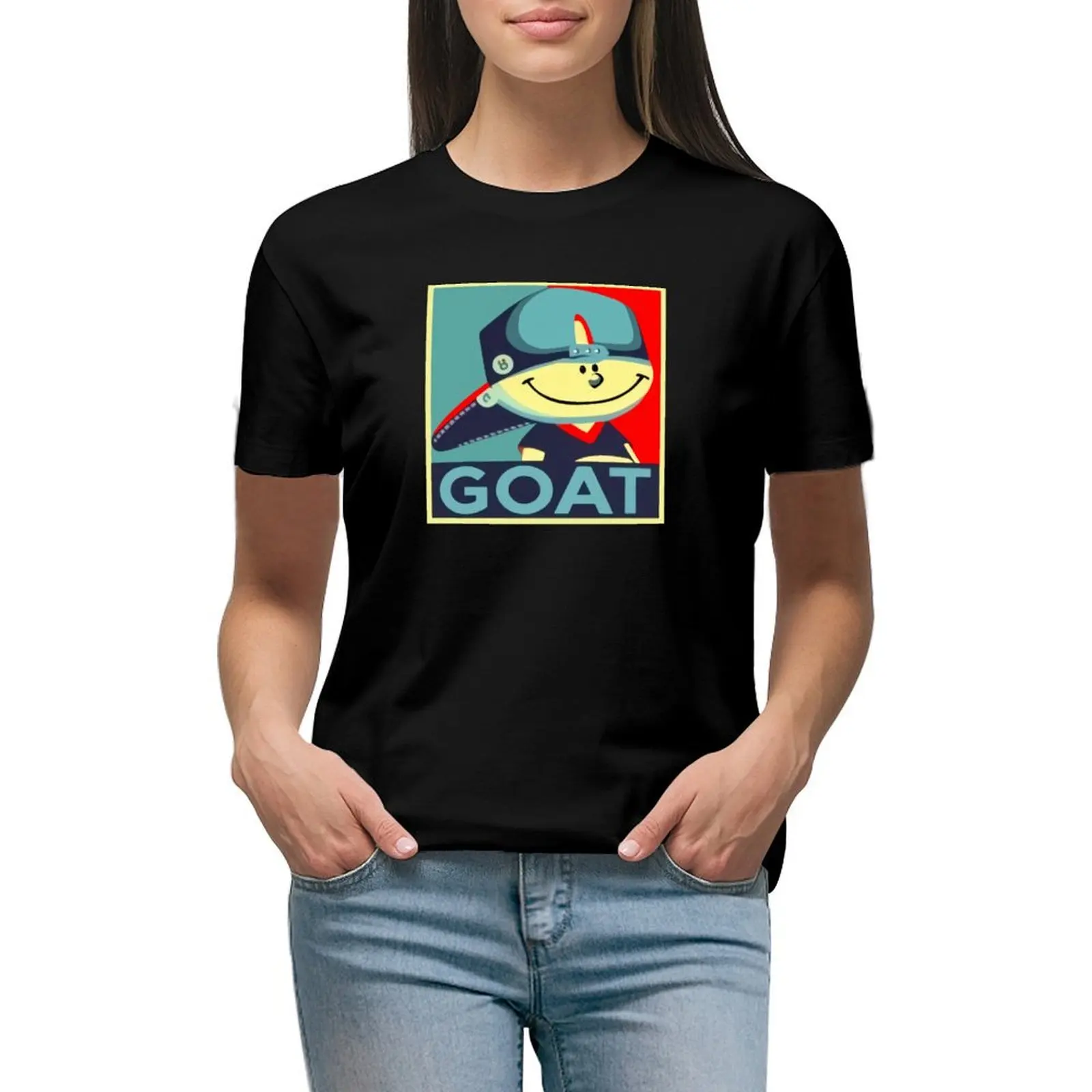 

Pablo Sanchez Goat T-shirt animal print shirt for girls vintage clothes Women's summer blouses 2024