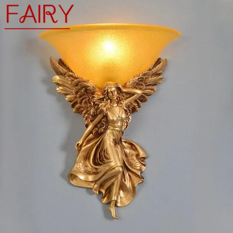 FAIRY Modern Angel Gold Wall Lights LED Creative Vintage Resin Sconce Lamp for Home Living Room Bedroom Bedside Decor
FAIRY Modern Angel Gold Wall Lights LED Creative Vintage Resin Sconce Lamp for Home Living Room Bedroom Bedside Decor