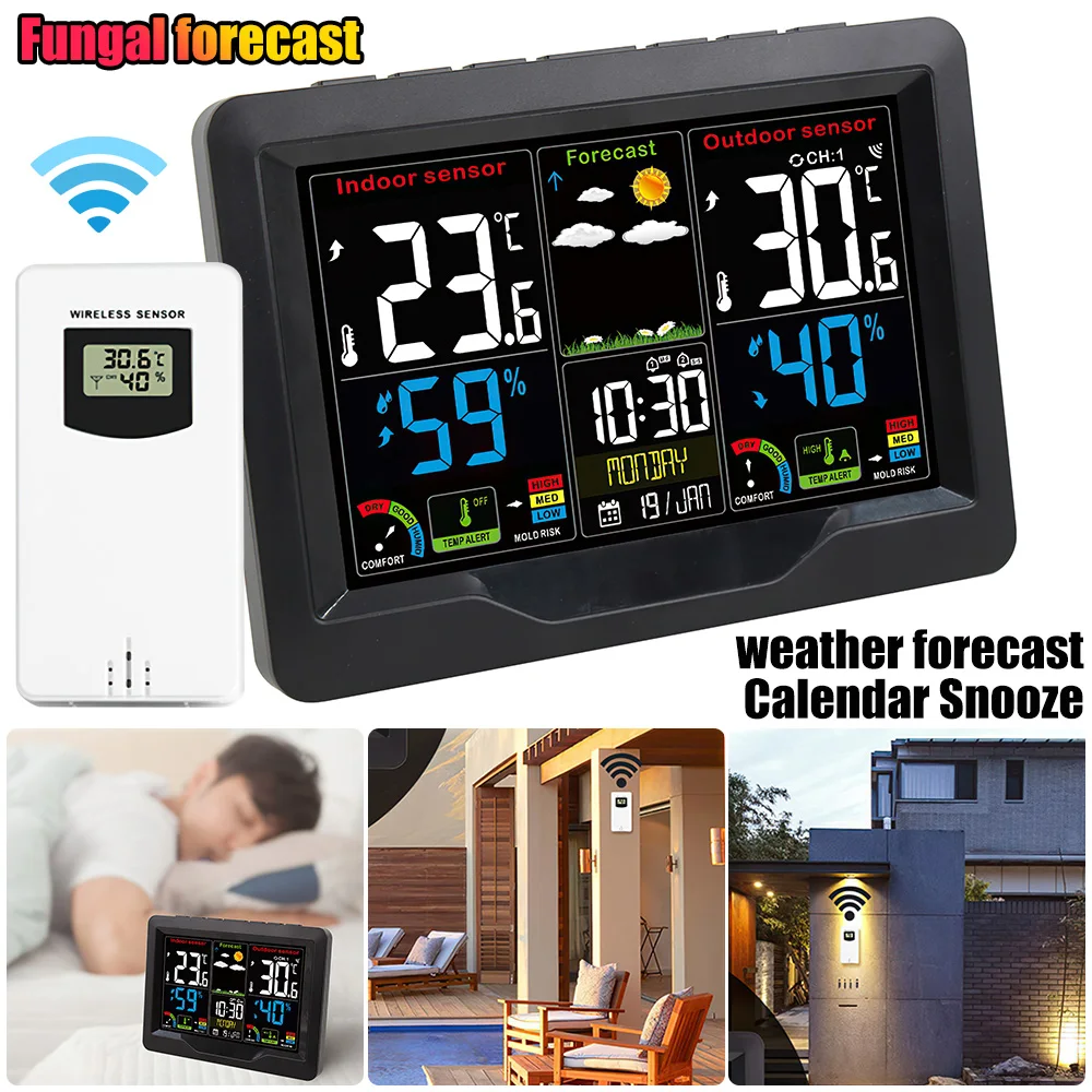 Wireless Weather Station Indoor Outdoor Weather Thermometer Hygrometer Humidity Temperature Sensors Weather Forecast Station
Wireless Weather Station Indoor Outdoor Weather Thermometer Hygrometer Humidity Temperature Sensors Weather Forecast Station
