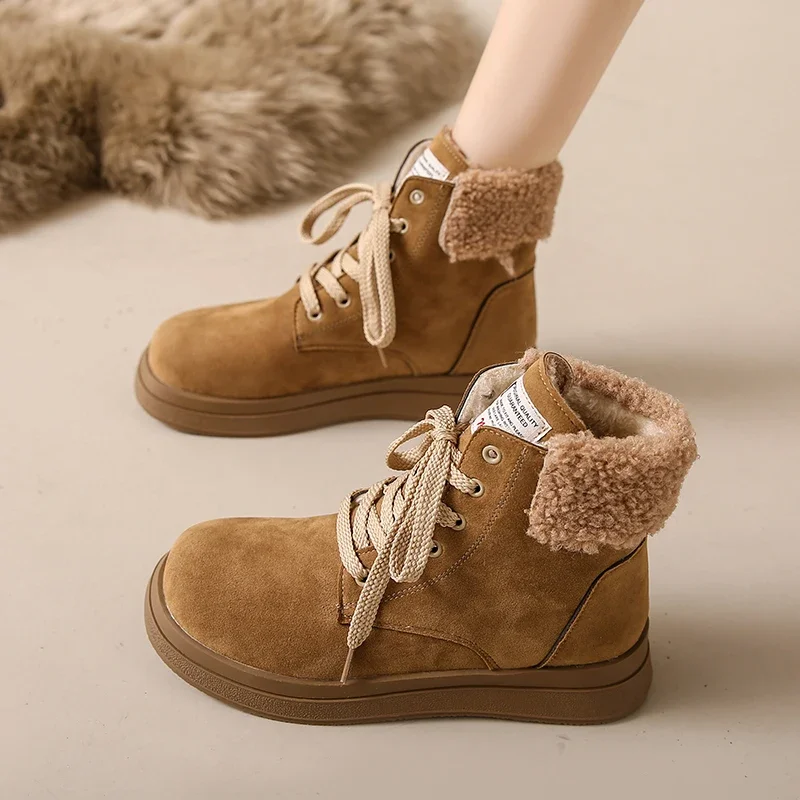 Женские ботильоны на платформе, теплые современные ботинки с круглым носком, на шнуровке, нескользящая обувь, 2023
Женские ботильоны на платформе, теплые современные ботинки с круглым носком, на шнуровке, нескользящая обувь, 2023