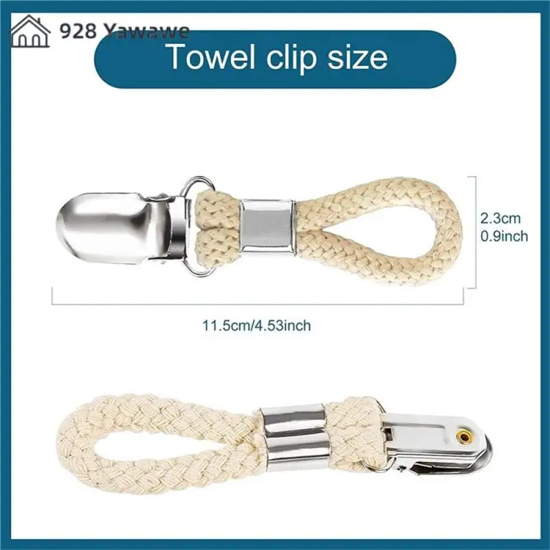 Cotton Loop Braided Multipurpose Towel Hanger Kitchen Storage Clips Bathroom Towel Clips Multi Purpose Hooks Metal Clamp
Cotton Loop Braided Multipurpose Towel Hanger Kitchen Storage Clips Bathroom Towel Clips Multi Purpose Hooks Metal Clamp