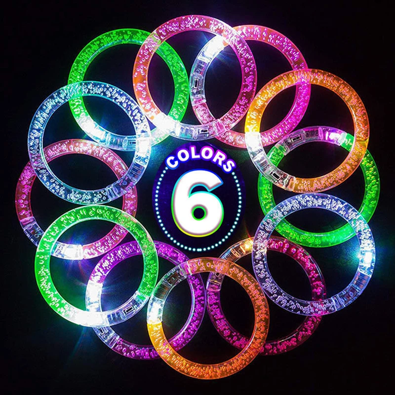 

New Party Fluorescence Light Glow Sticks Bracelets Kids Adult Glow Stick Bracelet LED Flashing Wristband Glowing In The Dark Toy