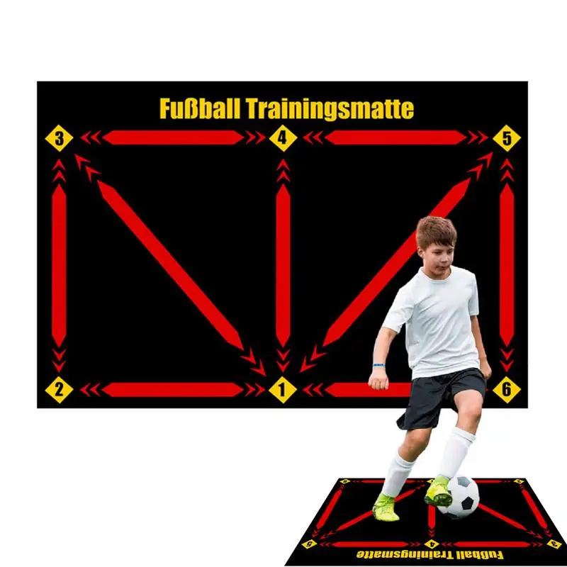 

Football Footstep Training Mat Footstep Football Anti-Skid Carpet Soccer Training Pace Ball Control Equipment Soccer Ball Master