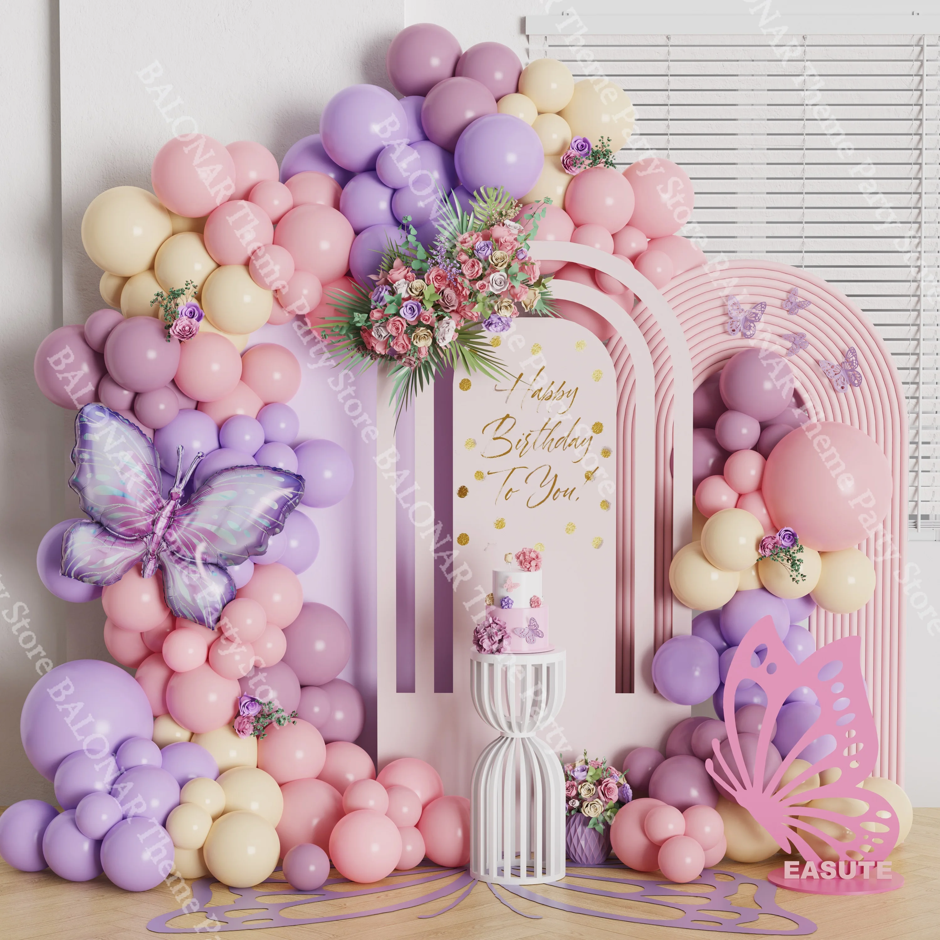 100/120pcs Purple Butterfly Theme Macaron Pink Balloon Garland Wedding Birthday Baby Shower Bride-to-be Party Decoration Supplie
100/120pcs Purple Butterfly Theme Macaron Pink Balloon Garland Wedding Birthday Baby Shower Bride-to-be Party Decoration Supplie