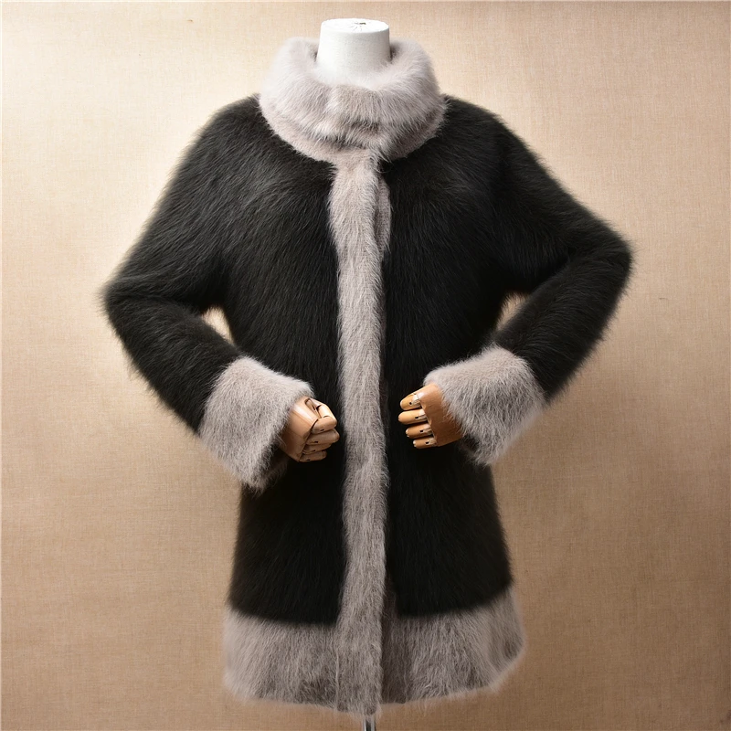04 Ladies Women Fall Winter Clothing Colored Hairy Mink Cashmere Knitted Turn-Down Neck Slim Cardigans Jacket Sweater Coat Pull
04 Ladies Women Fall Winter Clothing Colored Hairy Mink Cashmere Knitted Turn-Down Neck Slim Cardigans Jacket Sweater Coat Pull