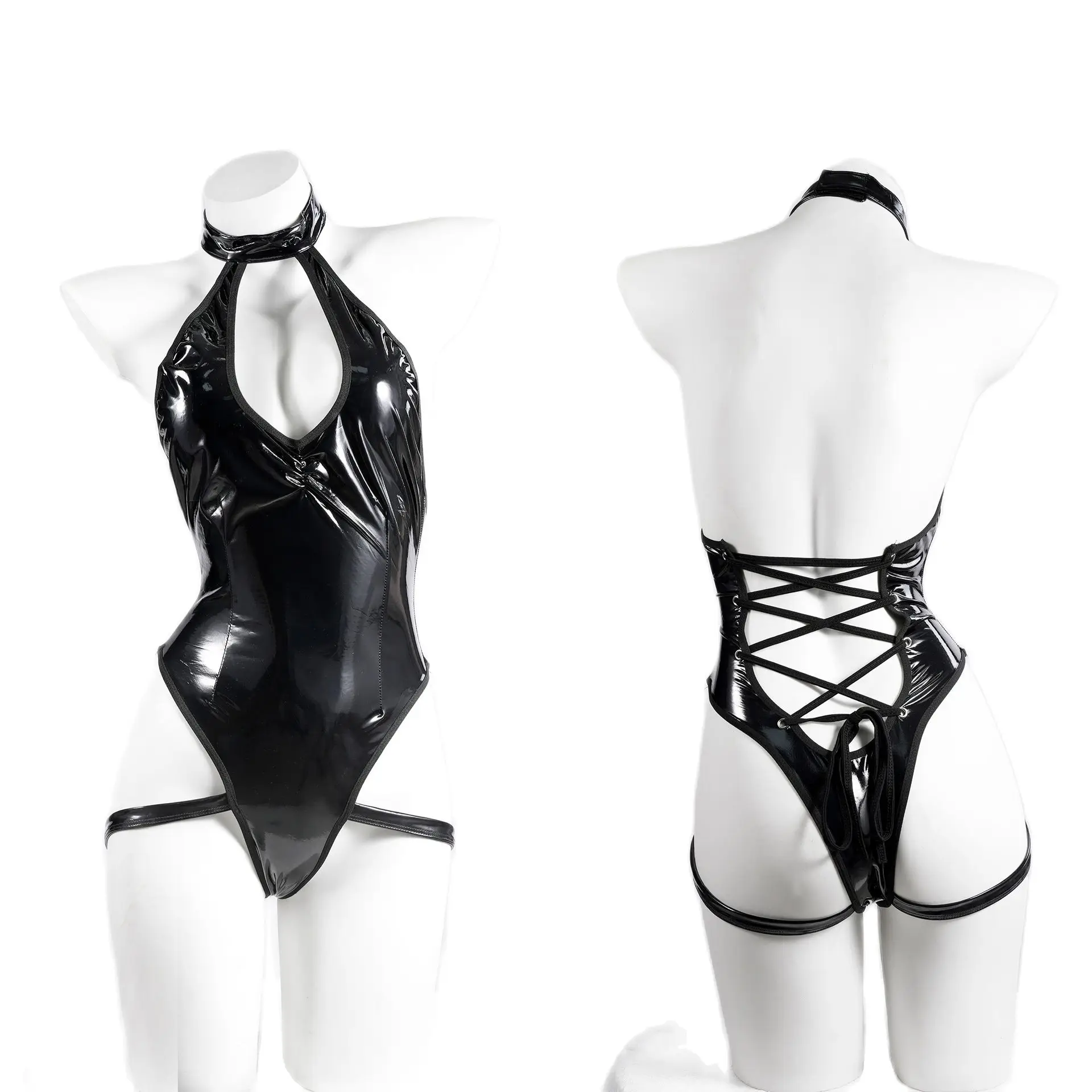 Anime Cosplay Lingerie For Women Halter Patent Leather Teddy Bodysuit Sexy Backless PU Lace Up One Piece Swimsuit Dropship
Anime Cosplay Lingerie For Women Halter Patent Leather Teddy Bodysuit Sexy Backless PU Lace Up One Piece Swimsuit Dropship