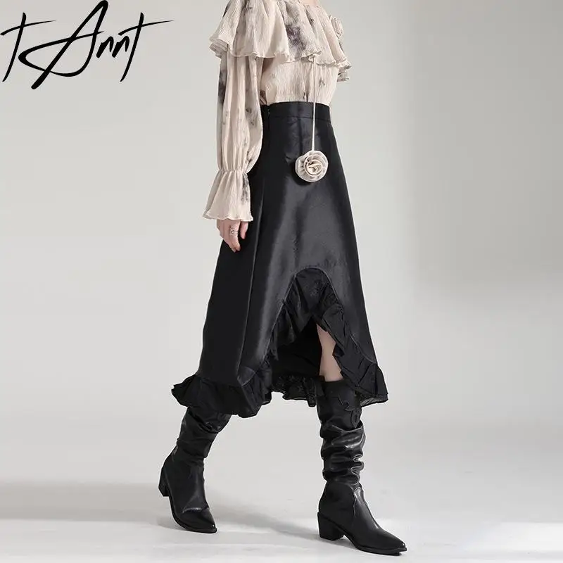 Tannt Women Skirt Asymmetry Edible Tree Fungus Patchwork Split Long Skirts Irregular Fashion High Waist Black Skirts Women 2023
Tannt Women Skirt Asymmetry Edible Tree Fungus Patchwork Split Long Skirts Irregular Fashion High Waist Black Skirts Women 2023