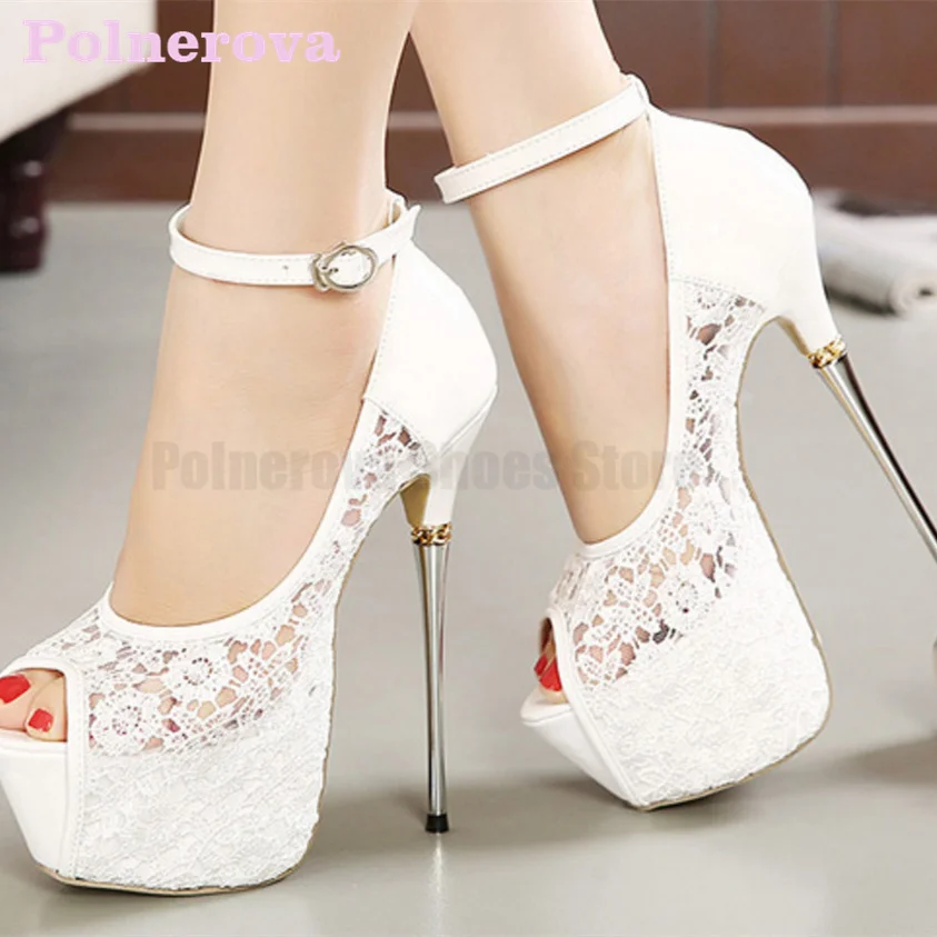 White Lace Metal Stiletto Sandals for Women Super High Heels Party Sexy Black Lace Metal Fish Mouth High Heels Pumps Ladies
White Lace Metal Stiletto Sandals for Women Super High Heels Party Sexy Black Lace Metal Fish Mouth High Heels Pumps Ladies