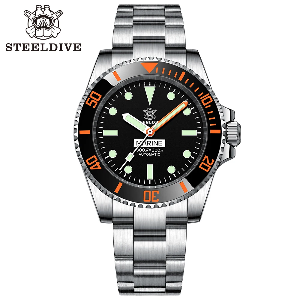 

STEELDIVE Official SD1954C V2 Classic Water Ghost NH35 Movement Ceramic Bezel Swiss Luminous Dive Pointer Style Mechanical Watch