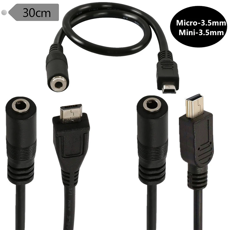 

Micro USB to 3.5mm Jack Headphone Earphone Cable Adapter Socket Audio Cable for Active Clip Microphone Conversion Adapter