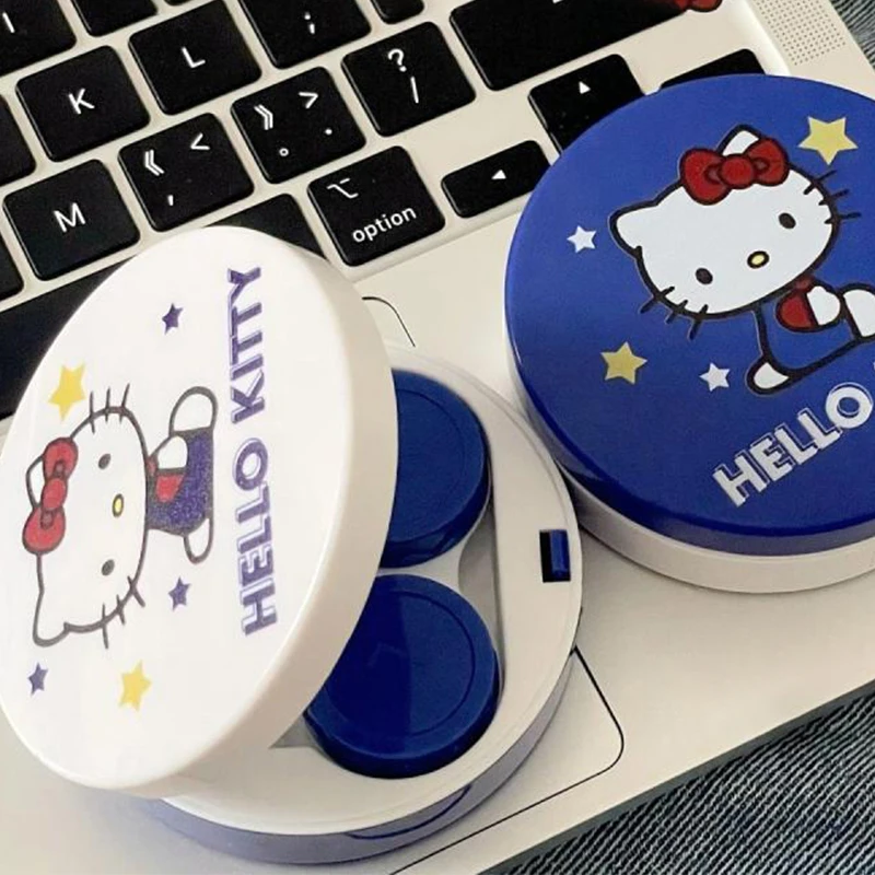 New Kawaii Hello Kittys Cartton Contact Lens Companion Box Pupils Case Cute Graffiti Print Compact and Portable Mirror for Girl 
New Kawaii Hello Kittys Cartton Contact Lens Companion Box Pupils Case Cute Graffiti Print Compact and Portable Mirror for Girl