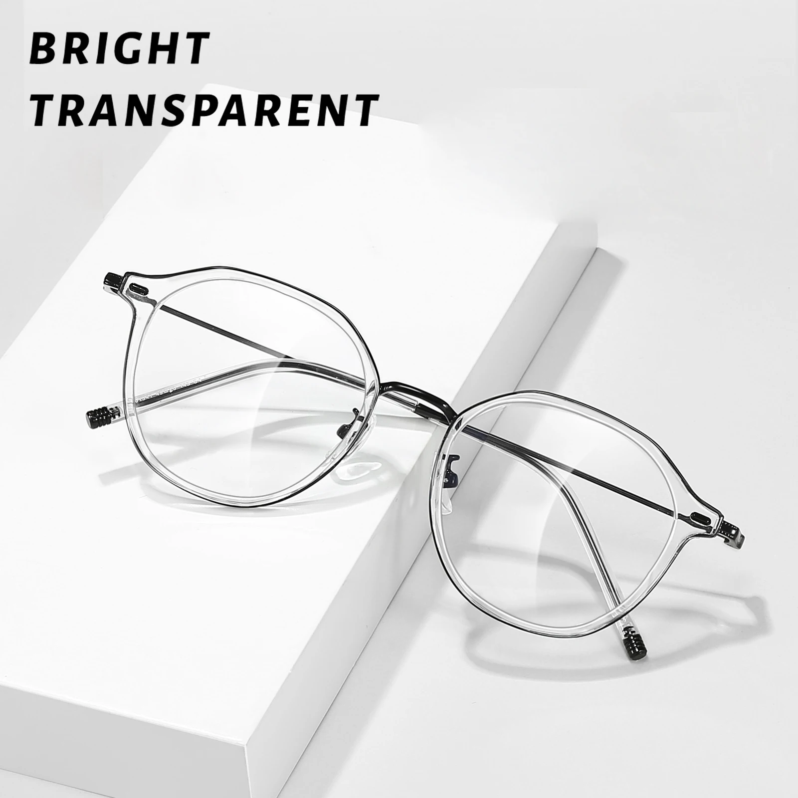 Retro Round Glasses Man Spectacle Small Size Ultra Light Alloy TR90 Transparent Women's Optical Prescription Eyeglasses Frame
Retro Round Glasses Man Spectacle Small Size Ultra Light Alloy TR90 Transparent Women's Optical Prescription Eyeglasses Frame