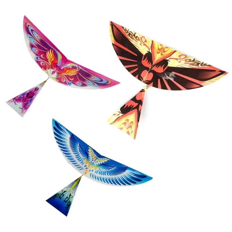 

10PCS Elastic Rubber Band Powered Flying Birds Kite Funny Kids Toy Gift Outdoor Dropship