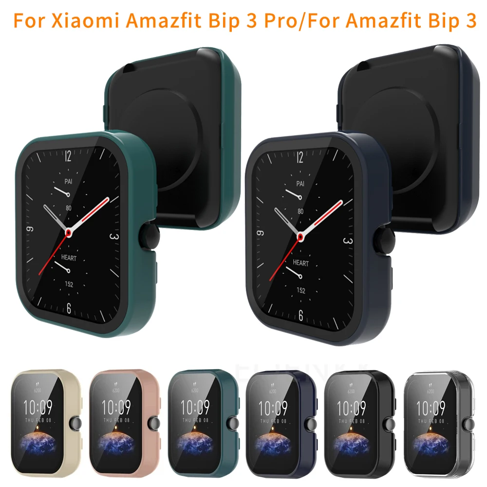 

Hard PC Case+Tempered Glass For Xiaomi Amazfit Bip 3 Pro Full Coverage Cover Protective Shell For Amazfit Bip3 Screen Protector