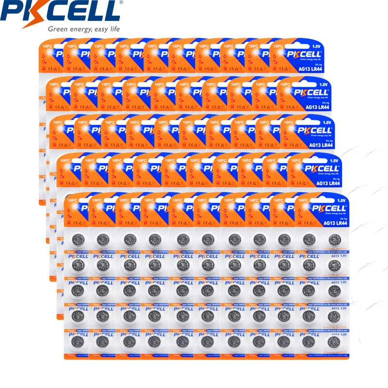 500PC PKCELL AG13 LR44 Button Coin Cell 1.5V Alkaline Battery as 357A S76E G13 For calculator Clocks, Watches, Calculators,
500PC PKCELL AG13 LR44 Button Coin Cell 1.5V Alkaline Battery as 357A S76E G13 For calculator Clocks, Watches, Calculators,