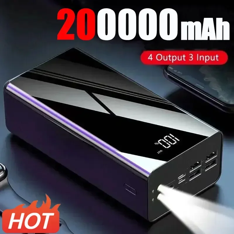 Power Bank 200000mAh Portable Fast Charging PowerBank 100000 mAh 4 USB PoverBank External Battery Charger For Xiaomi Mi 9 iPhone
Power Bank 200000mAh Portable Fast Charging PowerBank 100000 mAh 4 USB PoverBank External Battery Charger For Xiaomi Mi 9 iPhone