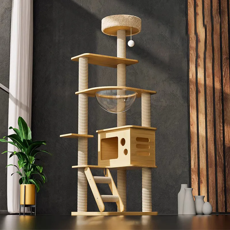 

Pet Products House Cat Accessories Trees Scratching Post Climbing Villa Scratch Cat Tree Tower Juguetes Para Gatos Cat Furniture