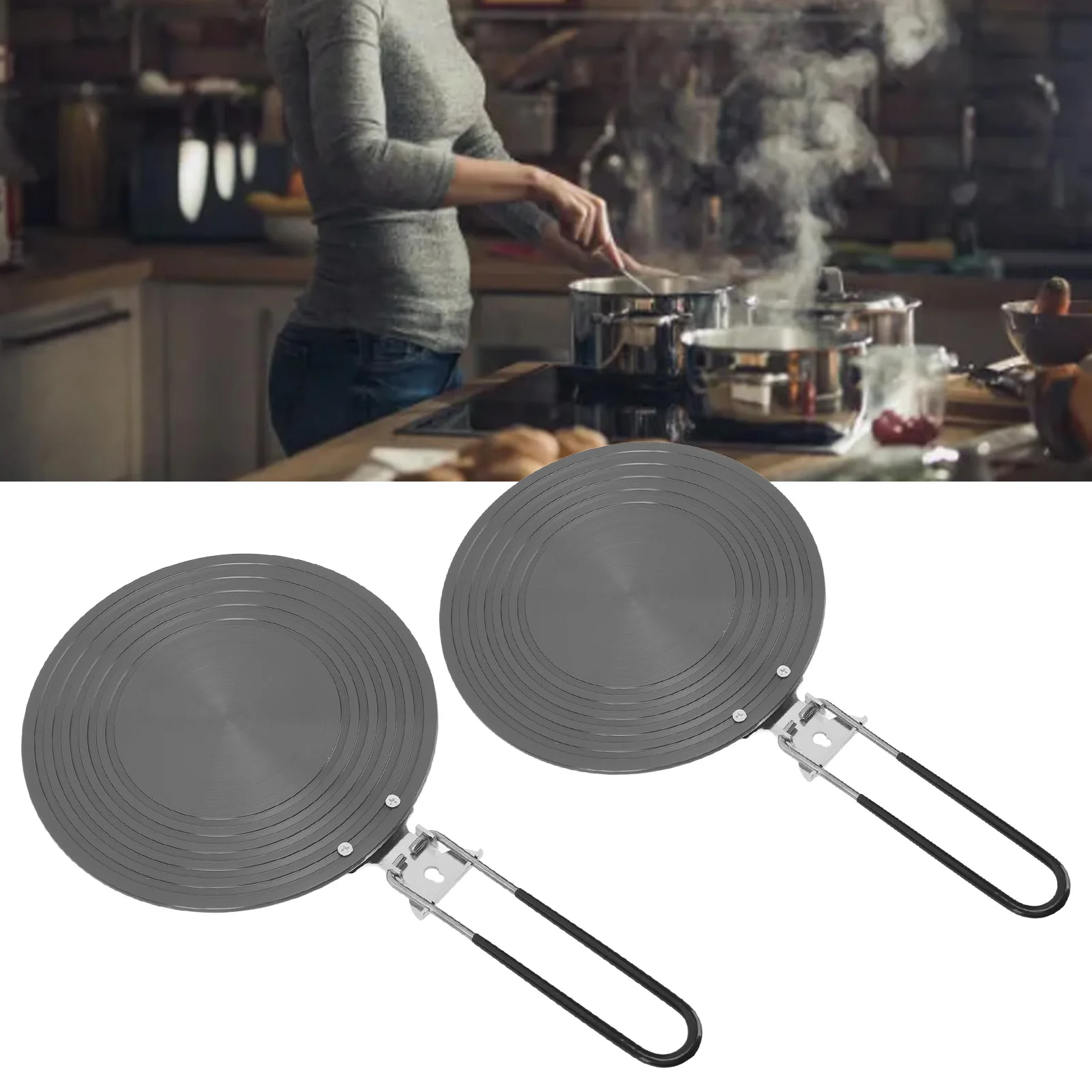 Heat Conduction Plate Aluminum Alloy Stove Top Heat Diffuser Reducer Flame Guard Simmer Plate with Detachable Handle for Kitchen
Heat Conduction Plate Aluminum Alloy Stove Top Heat Diffuser Reducer Flame Guard Simmer Plate with Detachable Handle for Kitchen