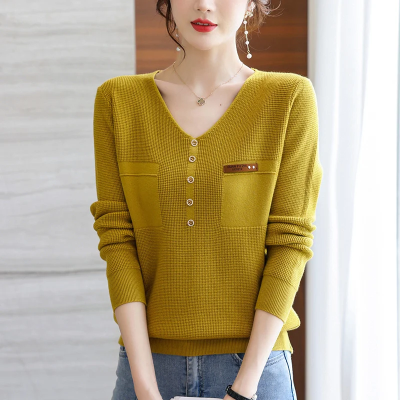 2022 Autumn And Winter New V-neck Leisure Time Knitwear Loose Sweater Undercoat QEF5
2022 Autumn And Winter New V-neck Leisure Time Knitwear Loose Sweater Undercoat QEF5
