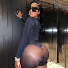 Wishyear 2022 Mesh Sheer Two Piece Set Long Sleeve Bodycon Bodysuit Biker Shorts Festival Clothing Club Outfits Matching Sets 
Wishyear 2022 Mesh Sheer Two Piece Set Long Sleeve Bodycon Bodysuit Biker Shorts Festival Clothing Club Outfits Matching Sets