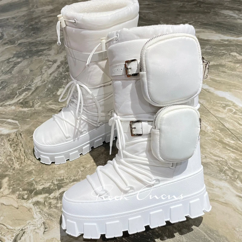 2023 Women Short Boots Winter New Belt Buckled Pocket Decor Snow Boots Non-slip Bottom Height Increasing Ladies Shoes
2023 Women Short Boots Winter New Belt Buckled Pocket Decor Snow Boots Non-slip Bottom Height Increasing Ladies Shoes