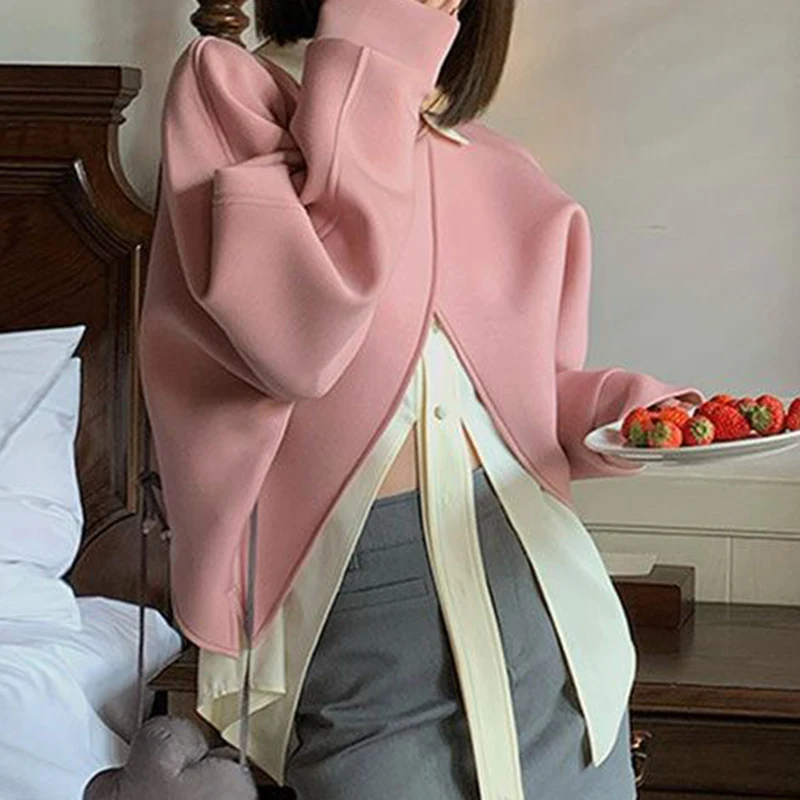 Spring New Anchovy Pink Round Neck Casual Loose Versatile Irregular Sweatshirt Long Sleeve Shirt Women
Spring New Anchovy Pink Round Neck Casual Loose Versatile Irregular Sweatshirt Long Sleeve Shirt Women