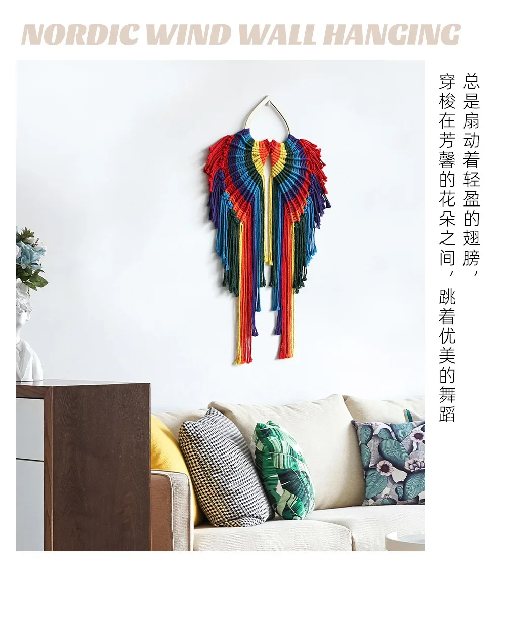 Angel Wings Macrame Dream Catcher - Handmade Boho Wall Art 5 Sbbede4850df24819ba7dc6db357f0889e