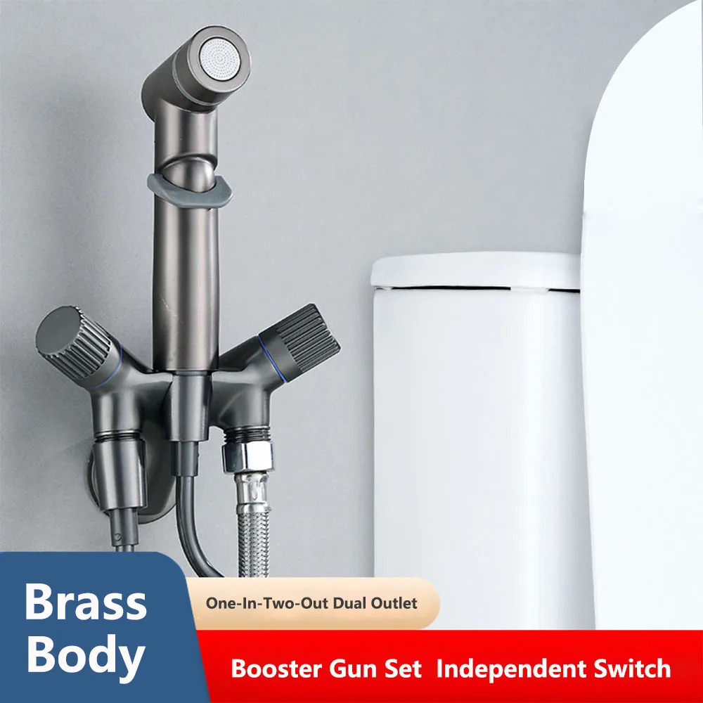 Hygienic Shower for Bathroom High Pressure Brass Bidet Toilet Water Sprayer Gun Double Outlet Showerhead Bathroom Accessories
Hygienic Shower for Bathroom High Pressure Brass Bidet Toilet Water Sprayer Gun Double Outlet Showerhead Bathroom Accessories