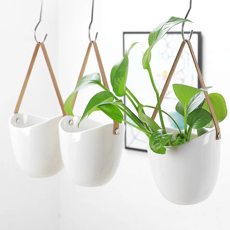 Hanging Ceramic Flowerpot Fish Culture Ornamental Basin Hydroponic Flowerpot No Hole Pot Orchid Plant Pot and Belt
Hanging Ceramic Flowerpot Fish Culture Ornamental Basin Hydroponic Flowerpot No Hole Pot Orchid Plant Pot and Belt