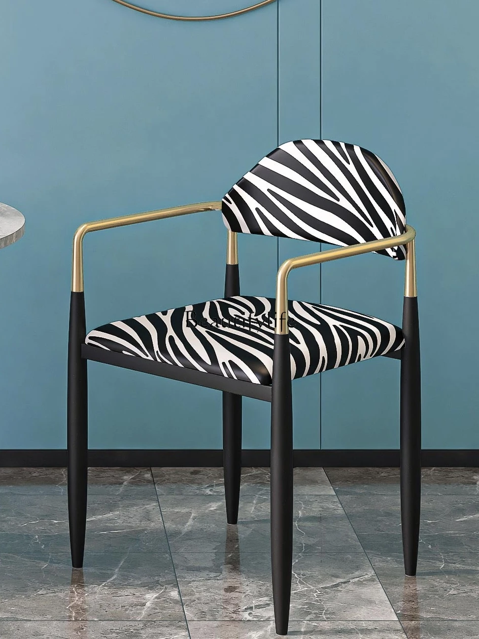 Modern Minimalist Zebra Pattern High-End Home Backrest Desk Chair Cosmetic Chair
Modern Minimalist Zebra Pattern High-End Home Backrest Desk Chair Cosmetic Chair