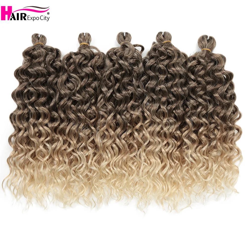 

Ocean Wave Braiding Hair Extensions Synthetic Afro Curls Hawaii Natural Waves Hair Ombre Pink Deep Wavy Twist Crochet Braids