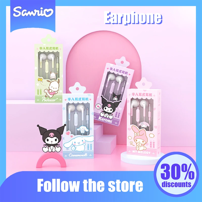 Kawaii Sanrio Cartoon Wired Earphones Cute Cinnamoroll Kuromi My Melody Pochacco Half In Ear Earphones Creative Children Gifts
Kawaii Sanrio Cartoon Wired Earphones Cute Cinnamoroll Kuromi My Melody Pochacco Half In Ear Earphones Creative Children Gifts