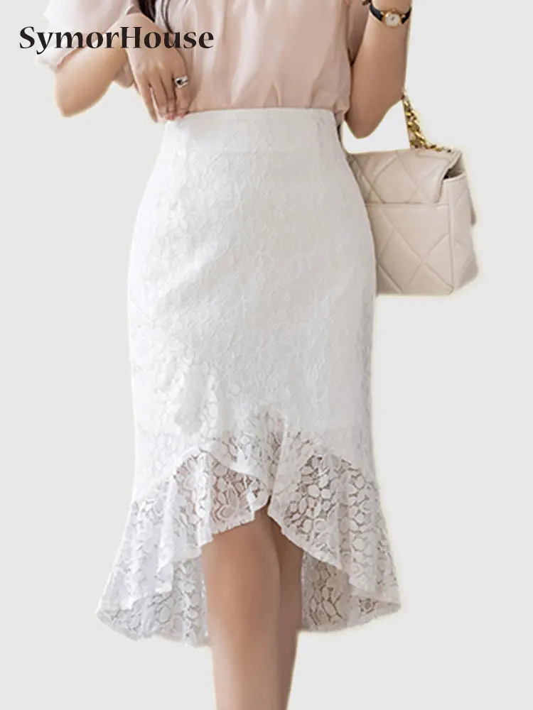 Spring Summer Fashion Black White Women Lace Skirts High Waist Slim Sexy Mermaid Skirts Ladies Casual Office OL Skirts Faldas
Spring Summer Fashion Black White Women Lace Skirts High Waist Slim Sexy Mermaid Skirts Ladies Casual Office OL Skirts Faldas