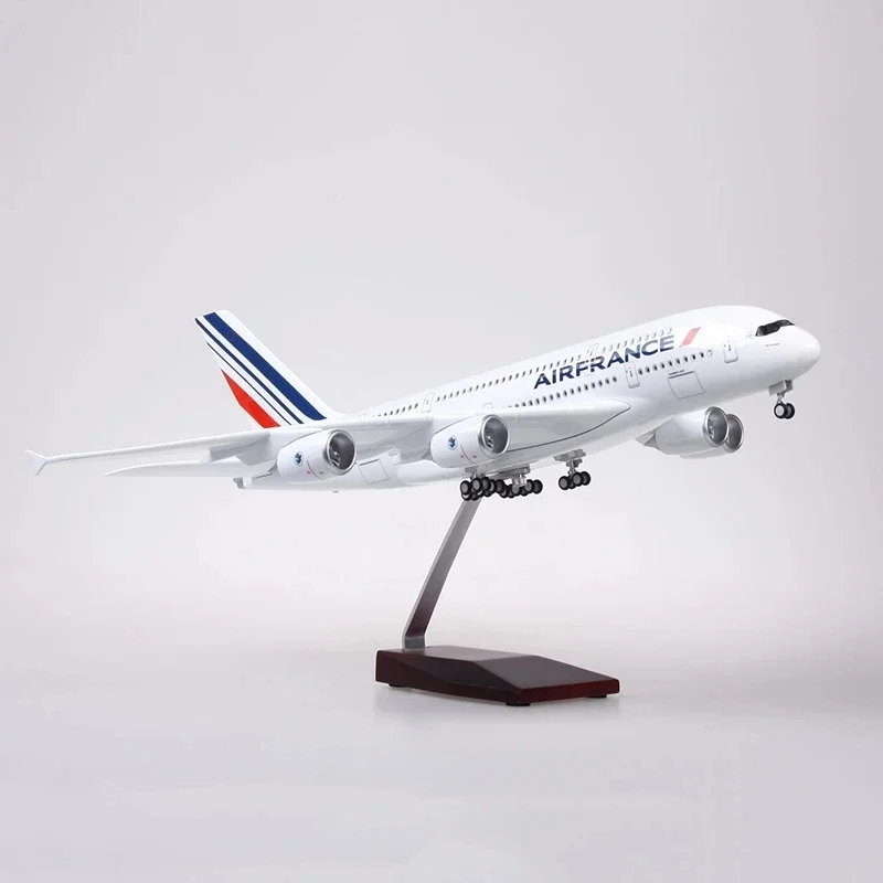 

Airplane Airbus A380 Air France Airline Model 1/160 Scale 50.5CM W LED Light & Wheel Diecast Plastic Resin Plane For Collection