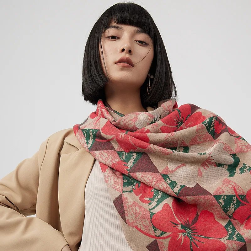 Luxury Double Face Cashmere Thick Winter Warm Scarf For Women Fashion Four Leaf Clover Pattern Pashmina Lady Blanket Bufanda
Luxury Double Face Cashmere Thick Winter Warm Scarf For Women Fashion Four Leaf Clover Pattern Pashmina Lady Blanket Bufanda