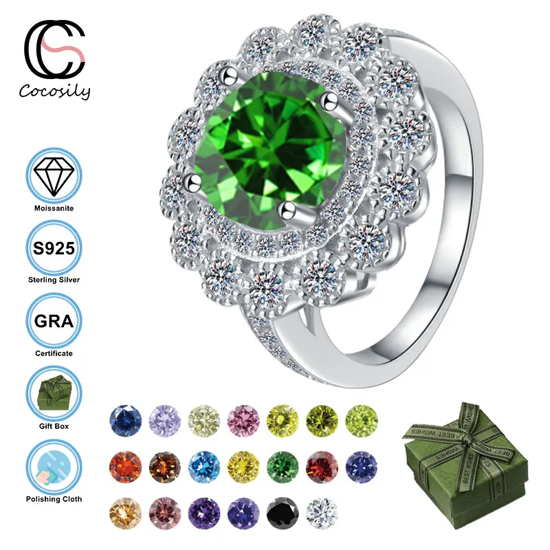 Cocosily 3CT D Color Moissanite S925 Sterling Silver Women Temperament Exaggerated Petal Daisy Cute Exquisite Ring Party Jewelry
Cocosily 3CT D Color Moissanite S925 Sterling Silver Women Temperament Exaggerated Petal Daisy Cute Exquisite Ring Party Jewelry